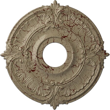Attica Ceiling Medallion (Fits Canopies up to 5"), 18"OD x 4"ID x 5/8"P, Gobi Desert Crackle